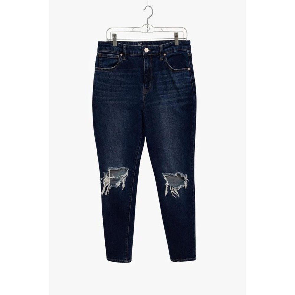 No Boundaries‎ Womens High Rise Distressed Skinny Jeans 15 Dark Wash